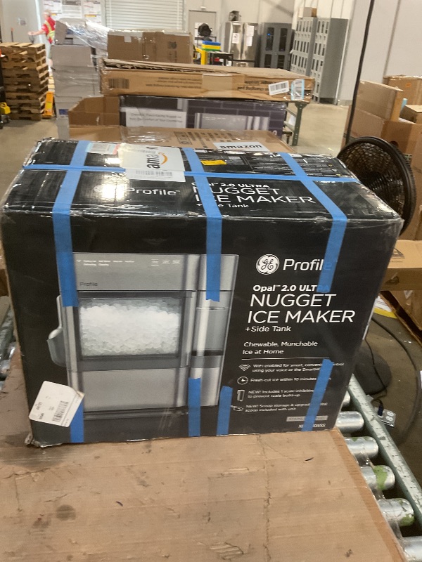 Photo 1 of **HAS MINOR DAMAGE (SCRATCHES ON TOP OF NUGGET MAKER)**** GE Profile Opal 2.0 Ultra Nugget Ice Maker with .75 Gallon Side Tank and Scale Inhibiting Filter, Scoop Included, 38 lbs in 24 Hours, Pellet Ice Machine with WiFi & Smart Connected, Stainless Steel
