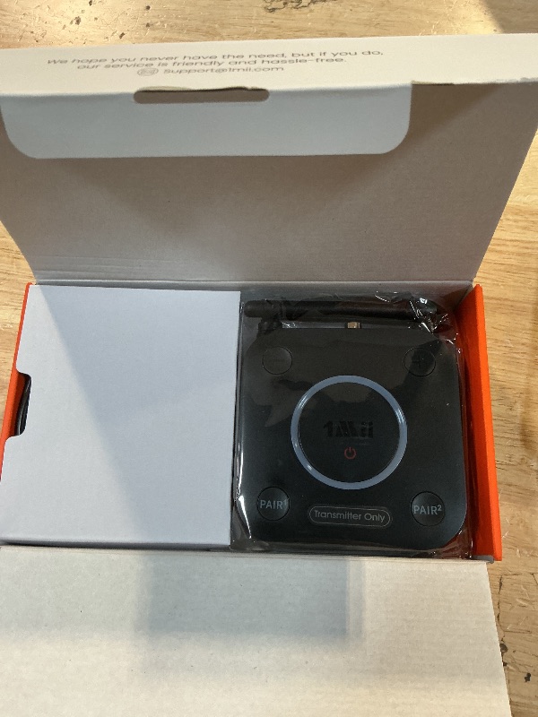 Photo 1 of 1Mii B06TX Bluetooth 5.3 Transmitter for TV to Wireless Headphone/Speaker, Bluetooth Adapter for TV w/Volume Control, AUX/RCA/Optical/Coaxial Audio Inputs, Plug n Play, aptX Low Latency & HD