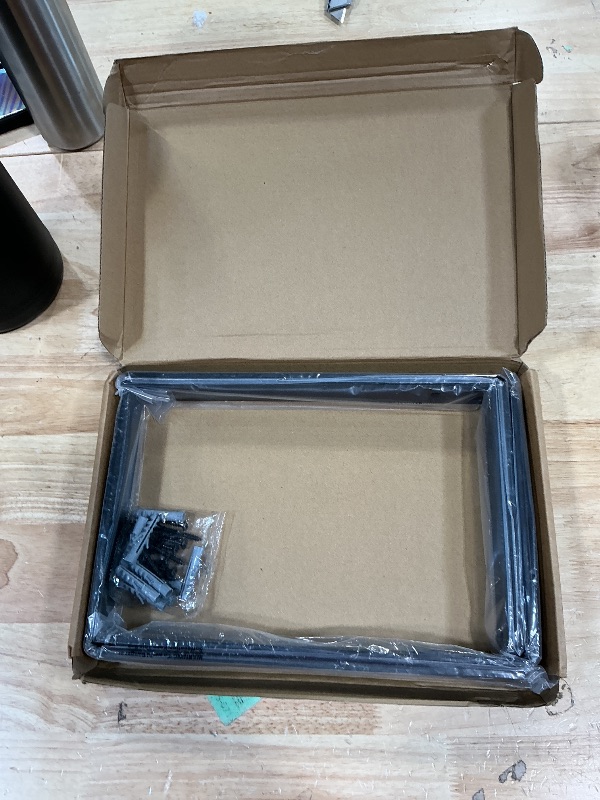 Photo 1 of 12 Inch Shelf Bracket Heavy Duty L Shelf Bracket 12 x 8 Inch Metal Shelf Bracket with Hardware, Black, 4 Pack