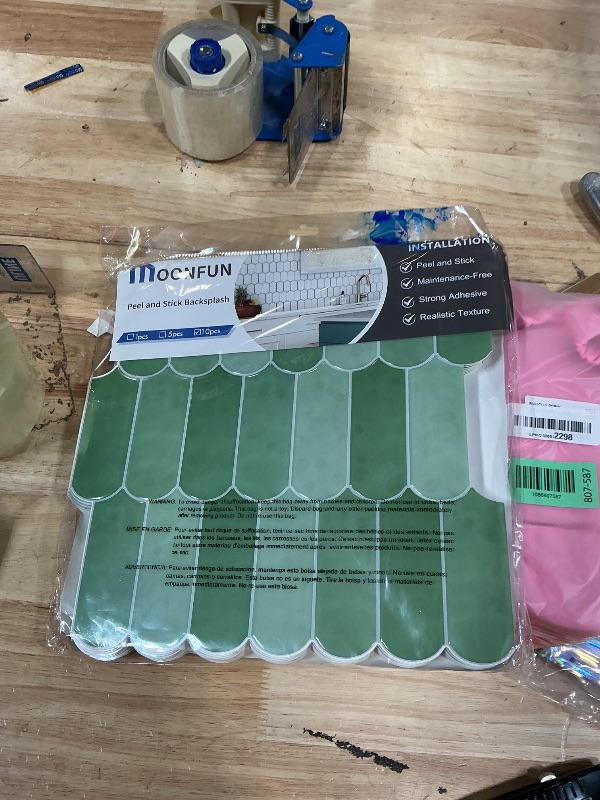 Photo 1 of 10-Sheet Upgraded Thicker Peel and Stick Kitchen Backsplash Tiles