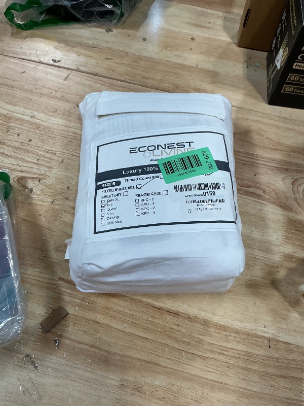Photo 1 of 100% Egyptian Cotton Fitted Sheet Only - 1000 Thread Count Cotton Fitted Sheet, Soft, Durable, Cooling 16" Deep Pocket Sateen Weave Bottom, Luxury Hotel Quality (White, Full)