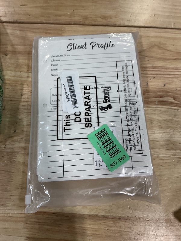 Photo 1 of 200 Pcs Client Profile Cards Client Record Book Hairstylist Binder Insert Cards for Nail Hair Salon Spa Hairdresser for Small Business Data Customer Information Sheets Supplies, 5.5 x 8.5 Inches