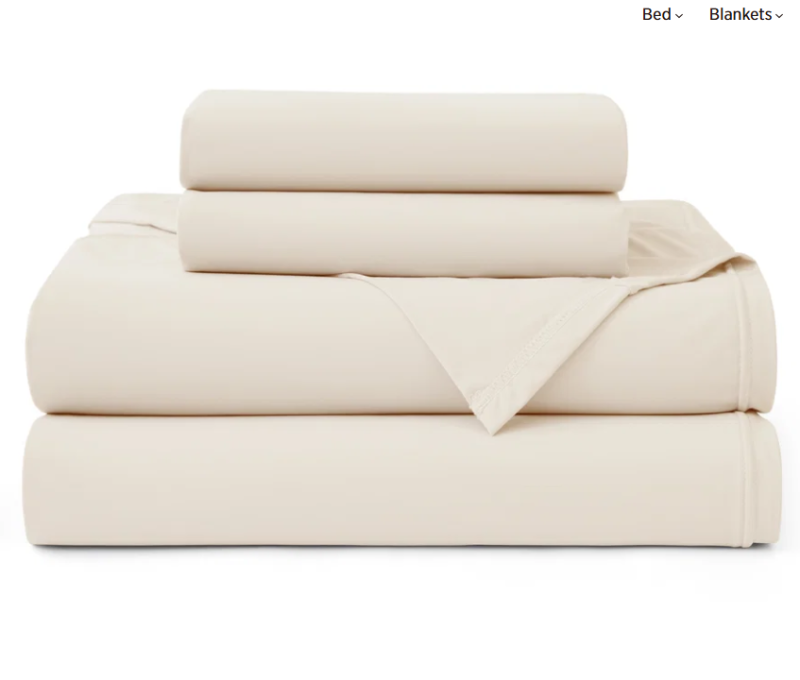 Photo 1 of ***MISSING FITTED SHEET*** Cooling Sheet Set Cotton-Like Soft Set, Cream (POSSIBLY QUEEN?)