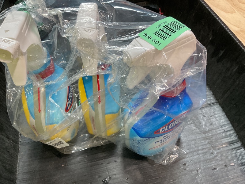 Photo 1 of **some leaked**Clorox Disinfecting All-Purpose Cleaner, 32 fl. Oz., and Bathroom Cleaner, Bleach Free, Household Essentials, Cleans Dirt and Grime Off Most Surfaces and Countertops, 32 fl. oz.