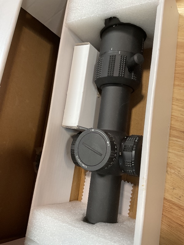 Photo 1 of 1-6x24 SFP LPVO Compact Scope Mesh Sunshade Cover Zoom Lever 30mm Tube 1200G's Shock Resistant 1/2 MOA Reticle Click Red Ill 6 Levels & Adjustable Scope Mount 30mm or 1 Inch Up to 1.65"" Offset Rings