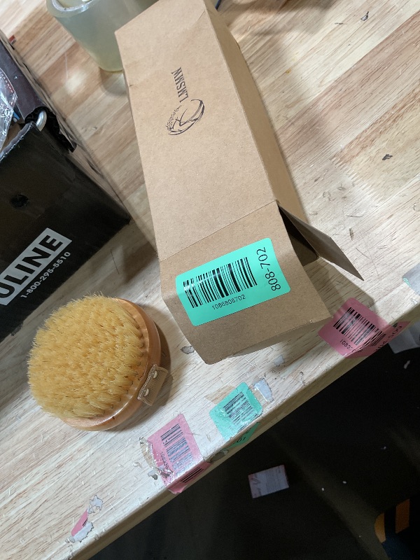 Photo 1 of ** small one only **Dry Brushing Body Brush Set for Body and Face, Boar Bristle Body Scrub Brush and Soft Facial Brush, Exfoliating Dry Brush Kit for Smooth Skin, Lymphatic Drainage, Cellulite, Blood Circulation, 2 Pack