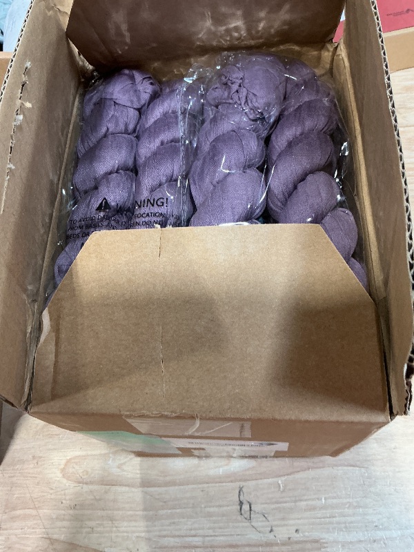 Photo 1 of 12 Pack Dusty Purple Cheesecloth Table Runner 120 Inch 10FT Cheese Cloth Runners for Birthday Party, Banquet, Theme Party, Wedding Decoration