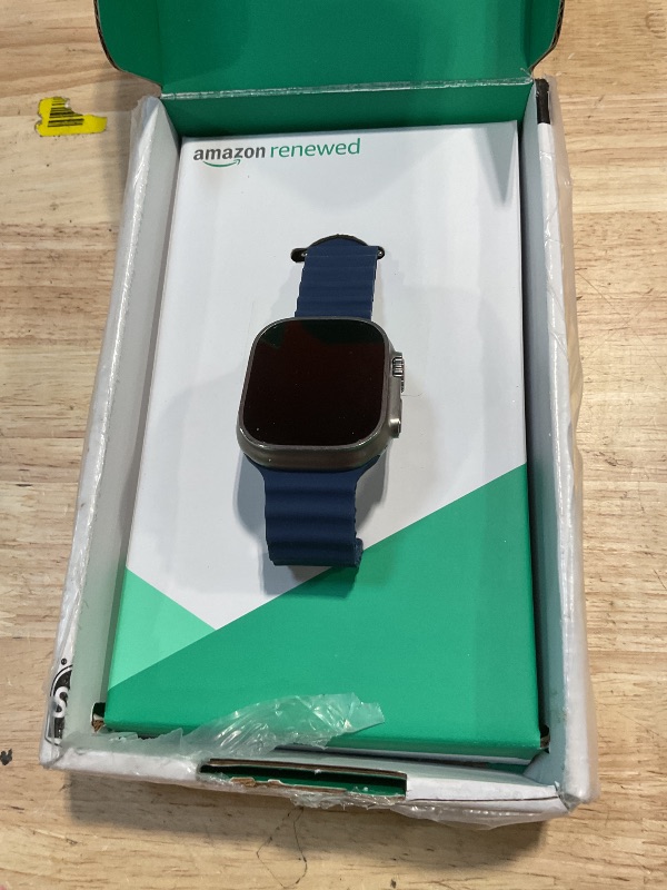 Photo 1 of ***NON-FUNCTIONAL/ APPLE ACCOUNT LOCKED*** Apple Watch Ultra 2 [GPS + Cellular, 49mm] - Titanium Case with Blue Ocean Band, One Size (Renewed Premium)