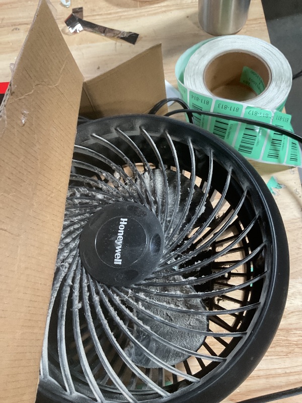 Photo 1 of ***USED /DIRTY*** Honeywell TurboForce Air Circulator, Small Tabletop Fan, Quiet Personal Fan for Home or Office, 3 Speeds, 90 Degree Pivoting Head, Black, HT900