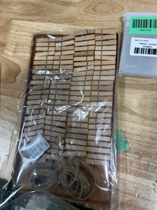 Photo 1 of 1.35 Inch Mini ClothesPins for Photo?100 Pcs? with 32 Feet Jute Twine?Mini Clothes Pins for Crafts,Wooden Small Clothes Pins for Pictures,Tiny Decorative Clothespins for Baby Shower(Natural Color)