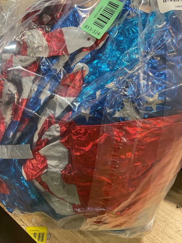 Photo 1 of 29 Pcs 4th of July Balloons, Independence Day Decorations Balloon, American Flag Aluminum Foil Balloons, Red Blue White Star Balloon for Memorial Day Labor Party Supplies (4th of July Letter and Star)
