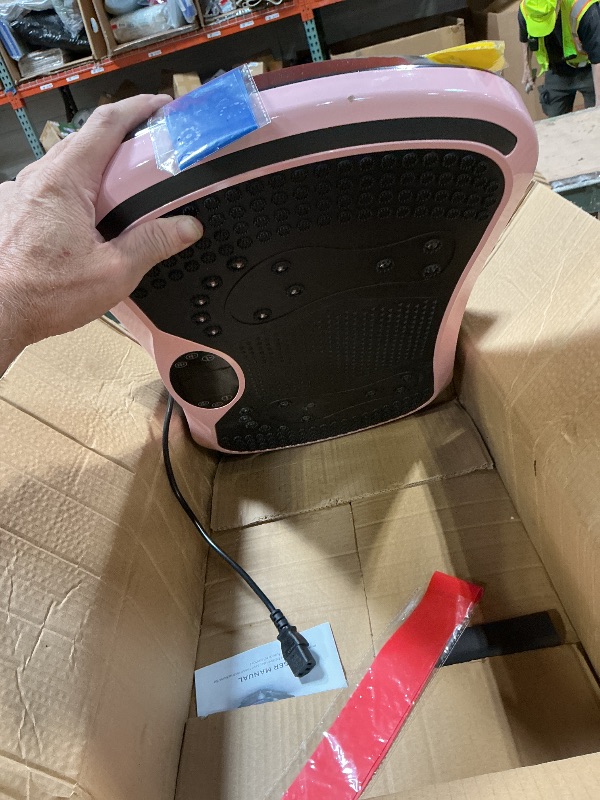 Photo 1 of ****FOR PARTS ONLY/ NON-FUNCTIOAL*** Vibration Plate Exercise Machine for Lymphatic Drainage,400lbs Capacity Vibrating Plate for Weight Loss,200-Levels Vibration Platform for Circulation,Body Shaker for Full Body Workout (Pink)