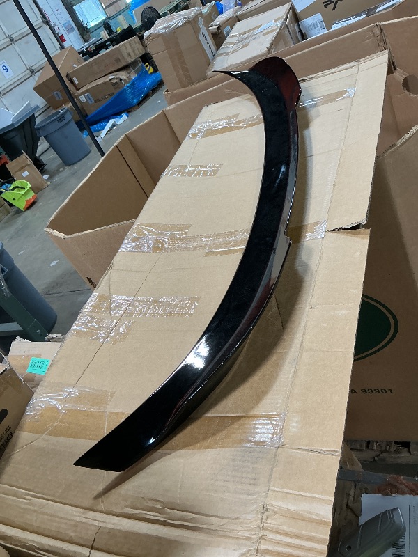 Photo 1 of **TAPE AND GLUE RESIDUE**Rear Spoiler Compatible with Lexus IS200t IS250 IS300 IS350 XE30 2014-2020, Gloss Black PSM Duckbill Style Trunk Lip Spoiler – WheelX
