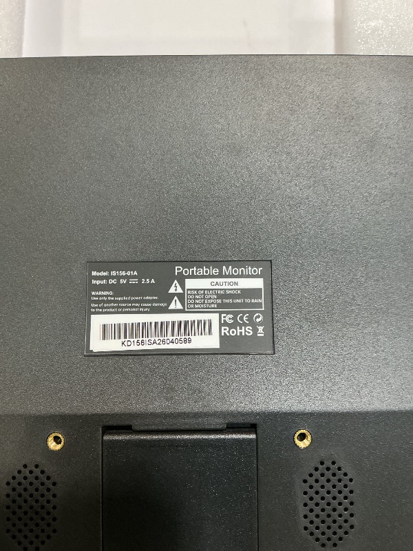 Photo 1 of ******RECOMENDED FOR PARTS / SCREEN HAS HORIZONTAL DISPLAY DAMAGE***** 15.6inch Portable Monitor 1080P FHD, 250 Nits Bright Screen USB-C HDMI with Kickstand & Dual Speakers, Travel Laptop Second Screen Extender for PC Phone PS5 Xbox Switch,Ultra Slim Exte