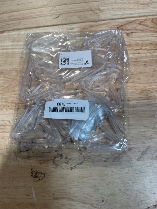 Photo 1 of 24 Pieces Transparent Clear Tablecloth Clips, Plastic Table Cloth Clips?Windproof Table Cover Holder Clamps?Table Cloth Holder for Christmas Home Wedding Party Indoor Outdoor Camping Picnic (M)