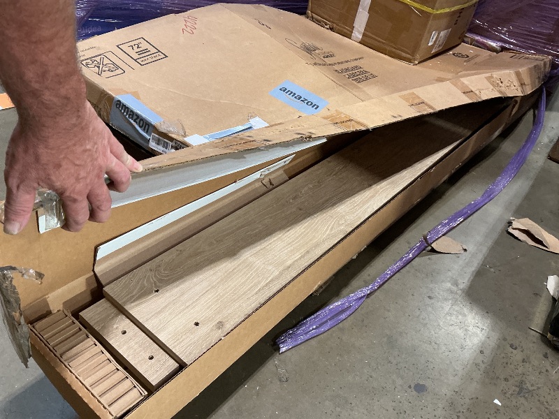Photo 1 of **TWO BOXES**Signature Design by Ashley Cielden Queen Bed Frame, Replicated Cane