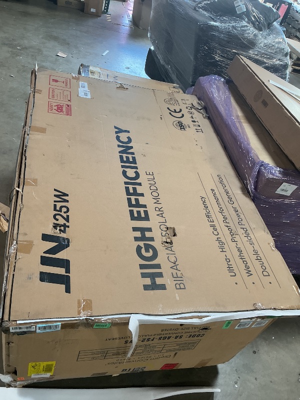 Photo 1 of **SHATTERED**JJN 425W N-Type Bifacial Solar Panel