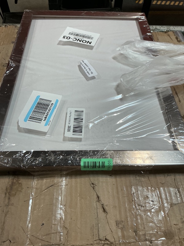 Photo 1 of ***NO GLASS***SnapeZo Photo Frame 11x17, Silver, 1.25 Inch Aluminum Profile, Front-Loading Snap Frame, Wall Mounting, Professional Series