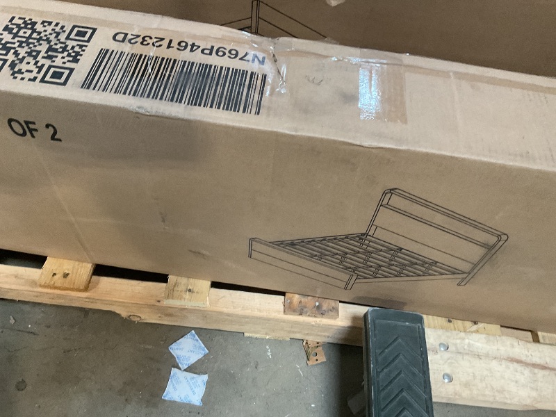 Photo 1 of ** two boxes. Minor scratch damage. *Wood bed frame , king size
