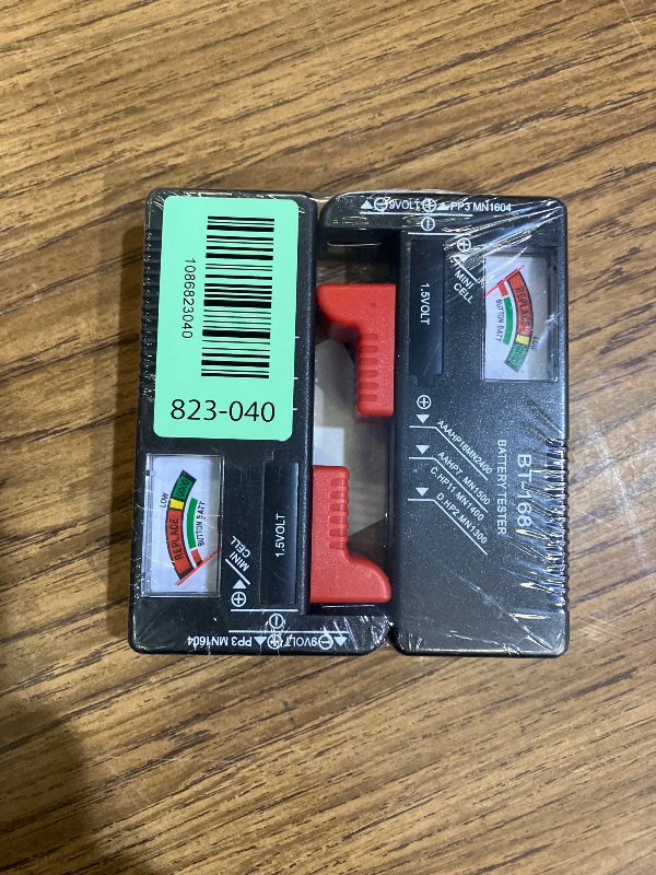 Photo 1 of 2 Pack Battery Tester, Universal Battery Checker for AA/AAA/C/D / 9V / 1.5V Button Cell Batteries Household Battery Life Level Testers Power Monitor Meter (Requires No Battery for Operation)