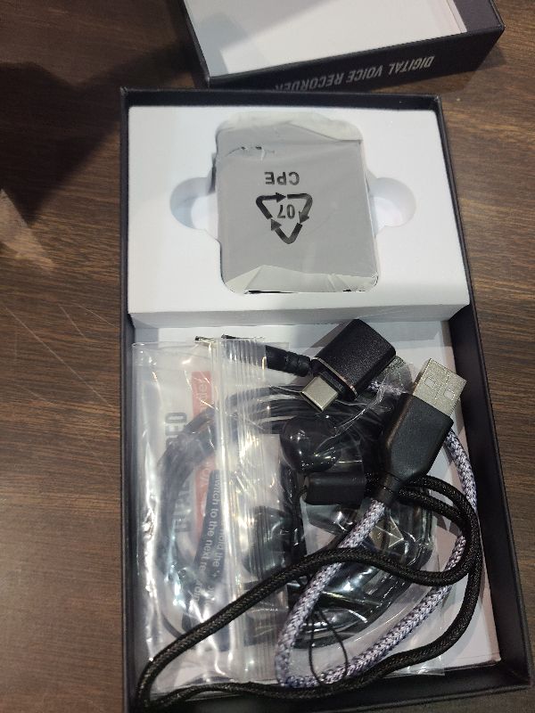 Photo 1 of 136GB (18800 Hour) Double-Sided Magnetic Voice Activated Recorder, Audio Recorder AI Smart Noise Reduction, MP3 & USB-C Digital Voice Recorder, 100H Continuous Recording Device for Meetings/Interviews
