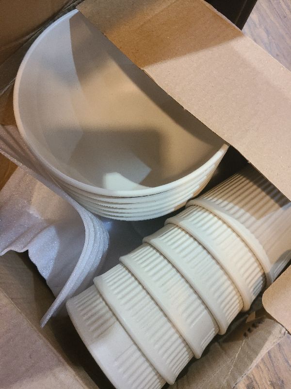 Photo 1 of 18pcs Wheat Straw Dinnerware Sets HXYPN Unbreakable Reusable Dinnerware Set