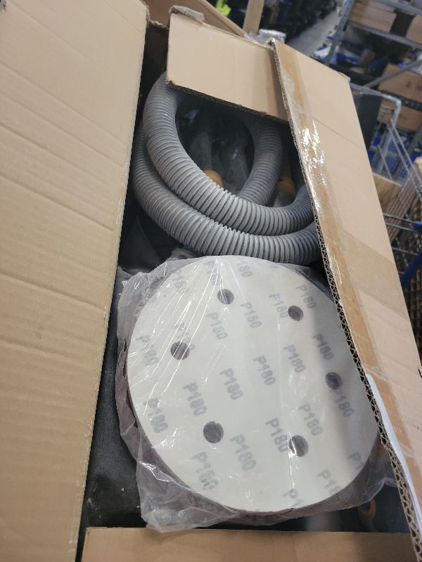 Photo 1 of 1250W 11.5A Drywall Sander, Electric Drywall Sander with Vacuum Dust Collection, 5 Variable Speed 800-1800RPM, Extendable Handle, Popcorn Ceiling Removal Tool with LED Light, 18Pcs Sanding Discs