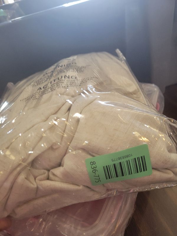 Photo 1 of 2 Panels Set Cream Linen Curtains 108 inches Long for Living Room Extra Long Back Tab Curtains Neutral Farmhouse Light Filtering Semi Sheer Linen Drapes Ceiling to Floor for Large Window Ivory 9 FT