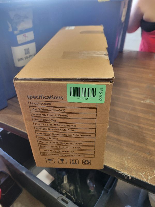 Photo 1 of 13" 4-Roller Commercial Laminator Machine, Fast 55s Warm-Up&1000mm/min Laminating Speed for Laminating 11x17&A3 Size,Includes 30 Sheets for Office,School(White)