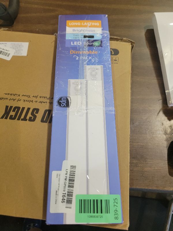 Photo 1 of 13inch Under Cabinet Lighting, 3200mAh Rechargeable Motion Sensor Light Indoor, LED Battery Operated Cabinet Lights, Dimmable Closet Light, Wireless Under Counter Lights for Kitchen (2pack)
