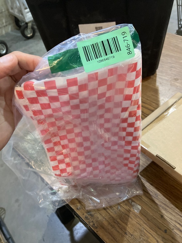 Photo 1 of 100PCS Sandwich Wrapping Paper, Grease Resistant Wax Paper Sheets for Food, Extra Strong Food Basket Liners, Classic Red & White Checkered Deli Sheets 12x12" for BBQ, Picnic, Festival - Vacnkoy