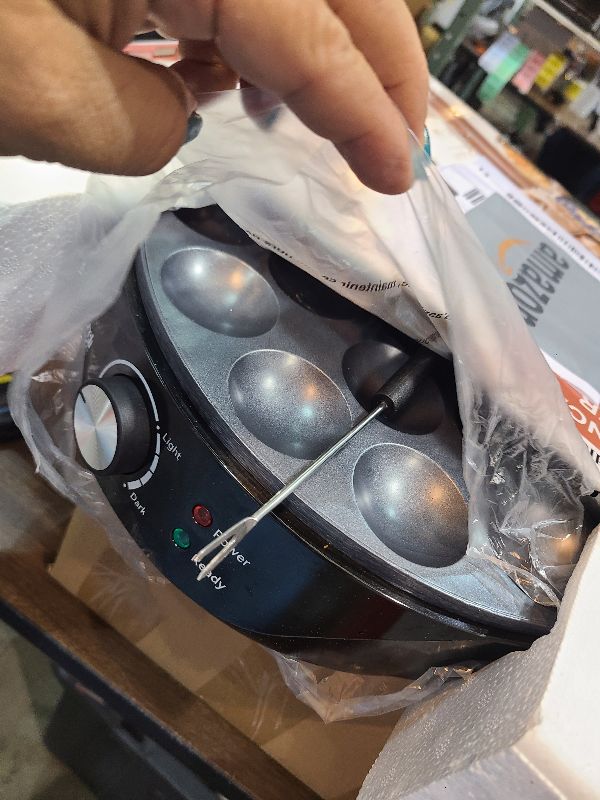 Photo 1 of 24PCS Mini Pancake Maker Machine, Nonstick Electric Dutch Pancakes Griddle, Adjustable Heat Multi-Use Poffertjes Pan, Simple & Easy Baker for Home and Restaurants, Perfect for Breakfast & Desserts