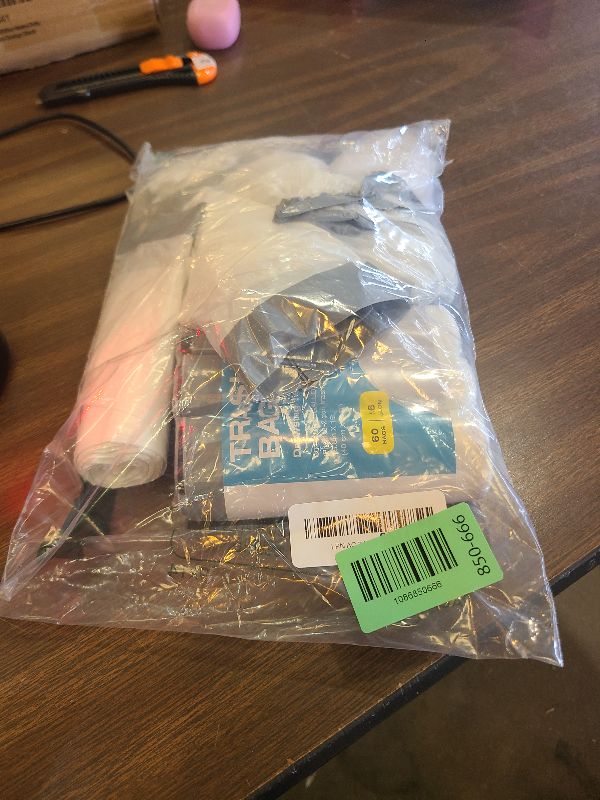 Photo 1 of 120 Counts 1.6 Gallon Mini Drawstring Trash Bags, Small Garbage Bags by KSSKSS, Code a fit 4.5-8 Liter, 1.2-2 Gal, White Trash Bin Liners for Home Office Kitchen Bathroom Bedroom