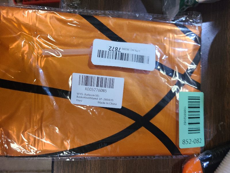 Photo 1 of 1 Pack Giant Standing Basketball Balloons, 3.5ft Self Standing Basketball Party Decorations with Base, No Helium Needed, Sports Theme Birthday Supplies for Boys Kids