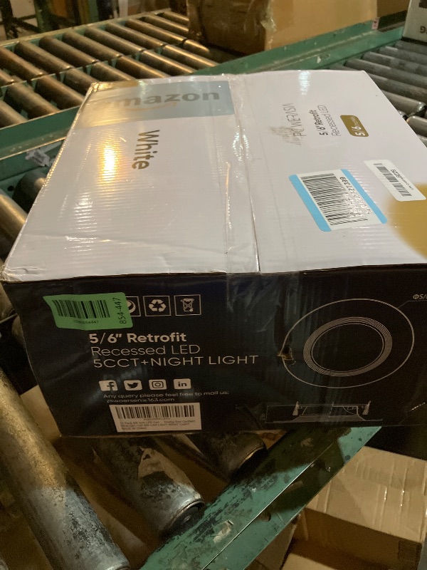 Photo 1 of 12 Pack 5/6 Inch LED Can Lights with Night Light, Metal 5CCT Retrofit Recessed Lighting Selectable 2700K-6000K Dimmable, 12W=75W, 1200LM Downlight with Metal Smooth Trim - ETL and Energy Star