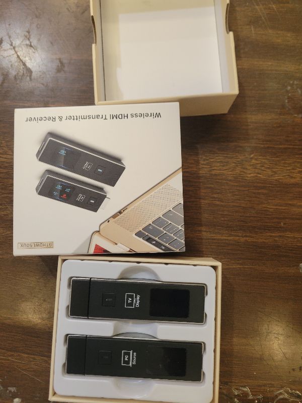 Photo 1 of 2026 New Wireless HDMI Transmitter and Receiver, 360FT/110M Extender 4K Decode 1080P@60Hz Output with LED Display, Plug&Play 5.8+2.4G Streaming Video/Audio from PC/Laptop/TV Box to Monitor