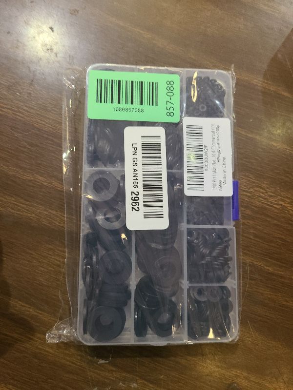 Photo 1 of 1200 Pcs Nylon Flat Washers for Screws Bolts, Black Plastic Washers, Premium Fender Washers Assortment Set, (9 Sizes-M2 M2.5 M3 M4 M5 M6 M8 M10 M12) for Household & Commercial YLYL