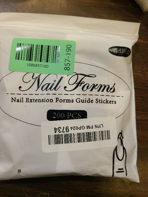 Photo 1 of 200 PCS Nail Forms for Builder Gel, AHIER Self-adhesive Nail Extension Forms for DIY at Home Professional Nails Art Supplies