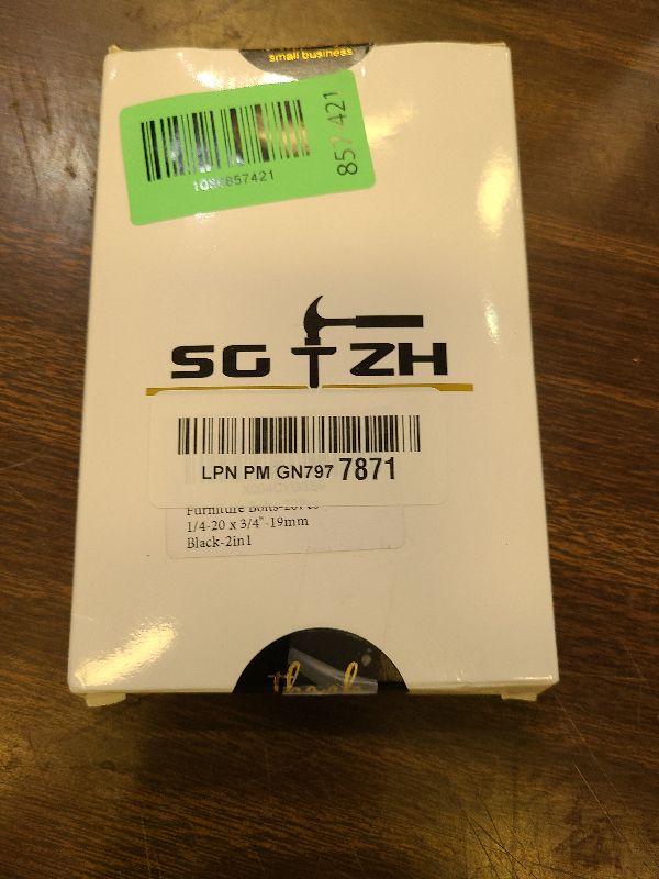 View 2 of 1/4-20 x 3/4" 20Pcs Flat Head Hex Socket Cap Screws Bolts Barrel Nuts Kit, 304 Stainless Steel 18-8, Full Thread, Black Oxide by SG TZH (with Hex Spanner)