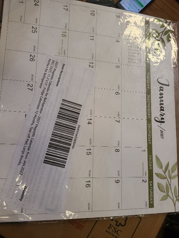 View 3 of 2027 Magnetic Calendar for Refrigerator - 2027 Magnetic Calendar