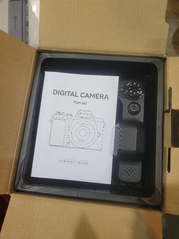 Photo 1 of 4K Digital Camera for Photography Travel, 56MP Autofocus Vlogging Camera for YouTube, 16X Zoom with 3" 180°Flip Screen & Lens Hood, 32GB Card, Gift Ideas for Teens & Beginners
