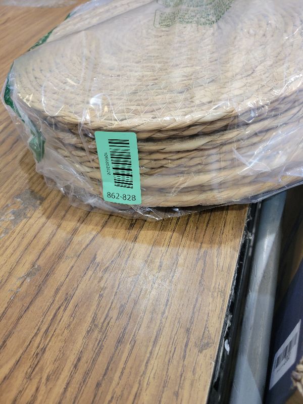 Photo 1 of 10 Pack 13 in Round Woven Placemats Plate Chargers,Rattan Wicker Table Mats Jute Braided Chargers for Dinner Plates?Boho Farmhouse Rustic Woven Place Mats for Dining Table Decor