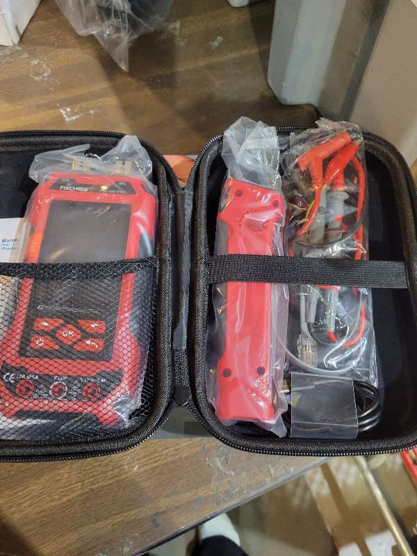 Photo 1 of 11 In 1 Network Cable Tester with 60000 Digit Multimeter 7 Wavelengths OPM 10Km/10mW VFL 600M Measurable Length 100 Records Tool Kit for CAT5 CAT6 Telephone Ethernet RJ11 RJ45 PoE Wire Tracer NCV, Red