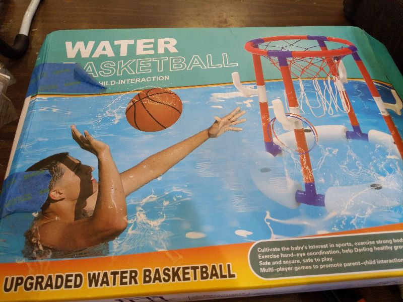 Photo 1 of 2 in 1 Floating Pool Basketball Hoop & Ring Toss Game Set for Kids Adults