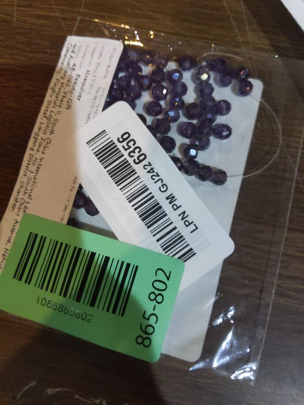 Photo 1 of 100 Pcs Crystal Glass Beads for Jewelry Making Bulk Faceted Gemstone Rondelle Loose Beads for Bracelet DIY Crafts 6 mm(Purple)
