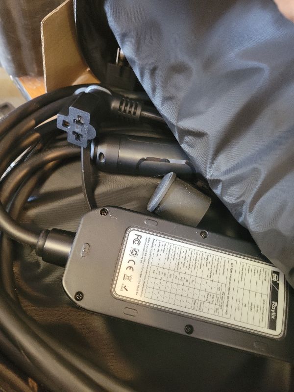 Photo 1 of 12A-16A Level 1&2 Charger for tesla Adjustable Current, Delay Charge & Smart Display NACS Mobile/Home Charger, 21ft Mobile Connector Cable for Model X/Y/3/S/Cybertruck, NEMA 6-20/5-15 Plug, 110-240V