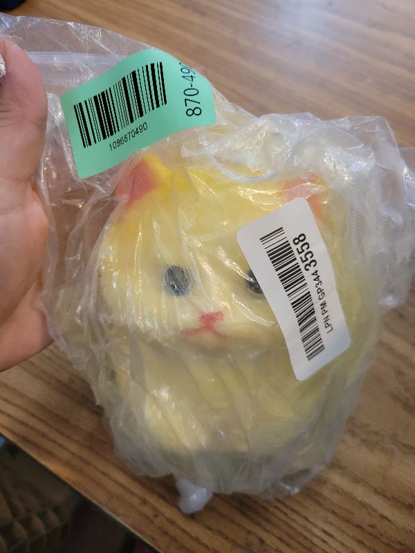 Photo 1 of 1pcs Yellow Big Squishy Cat Toy, Handmade Large Cute Soft Cat Funny Squeeze Toys for Stress Relief, Cat Shaped Squishy Toys,Cat Toy pet Simulation Cut cat Pinch Toy