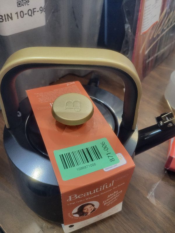 Photo 1 of Beautiful 1.8L Ceramic Non-Stick Stovetop Tea Kettle Black Sesame by Drew Barrymore