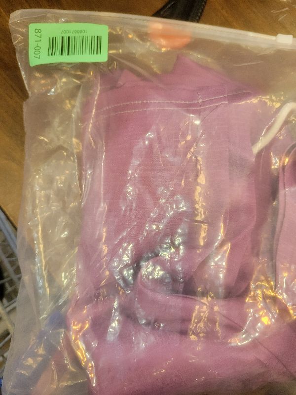 Photo 1 of Mifsaly Womens Capri Pants High Waisted Cropped Trousers Slim Fit Button Detail Hem Summer Casual Work Office Capris with Pockets Purple M