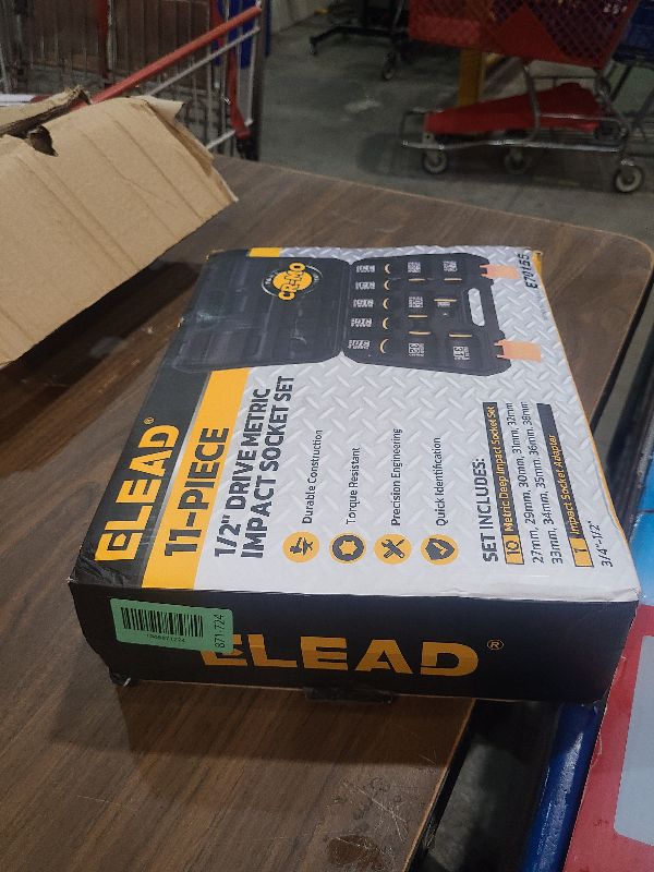 Photo 1 of 1/2'' Drive Deep Impact Socket Set: 11-Piece Metric Wheel Axle Nut Wrench Large Jumbo 27mm 29mm 30mm 31mm 32mm 33mm 34mm 35mm 36mm 38mm Car Spindle Joint High Torque Truck Bearing Locknut